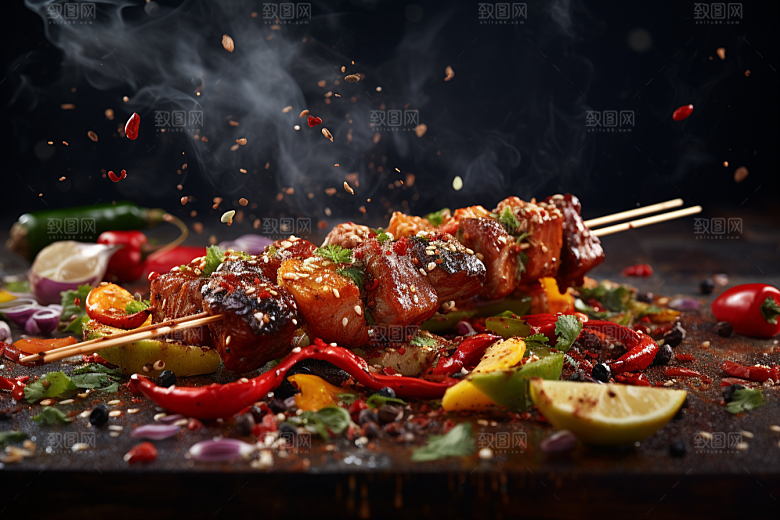 BBQ烧烤火热火辣摄影图