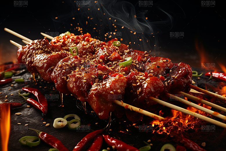 BBQ烧烤广告肉类摄影图