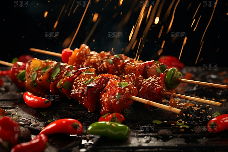 BBQ烧烤广告火热摄影图