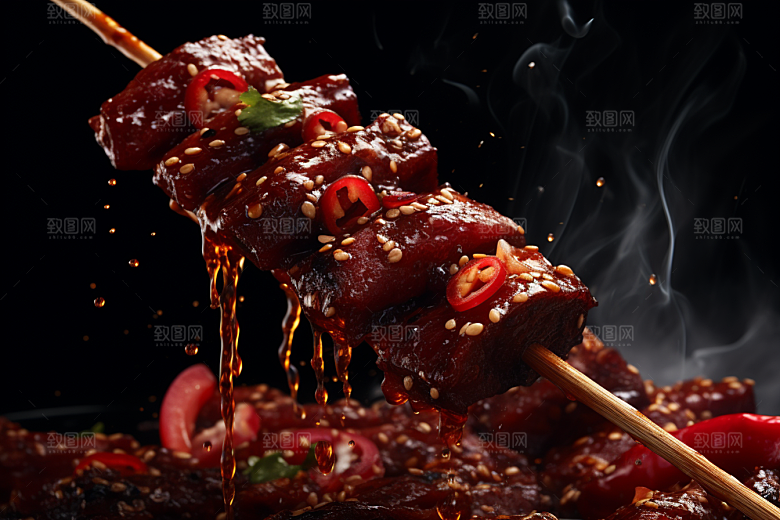 BBQ烧烤聚会火热摄影图