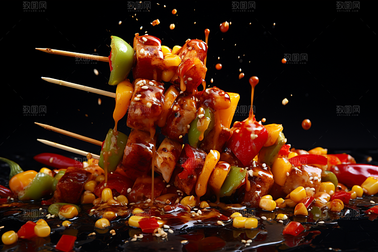 BBQ烧烤美味肉食摄影图