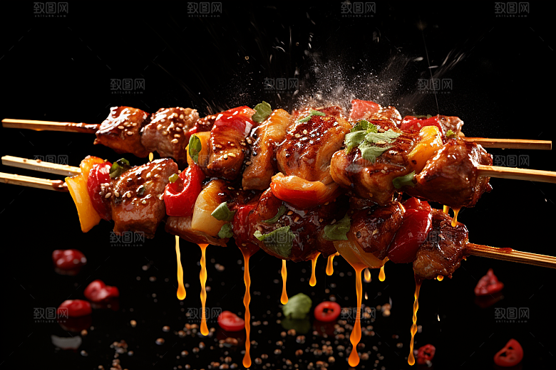 BBQ烧烤聚餐聚会摄影图
