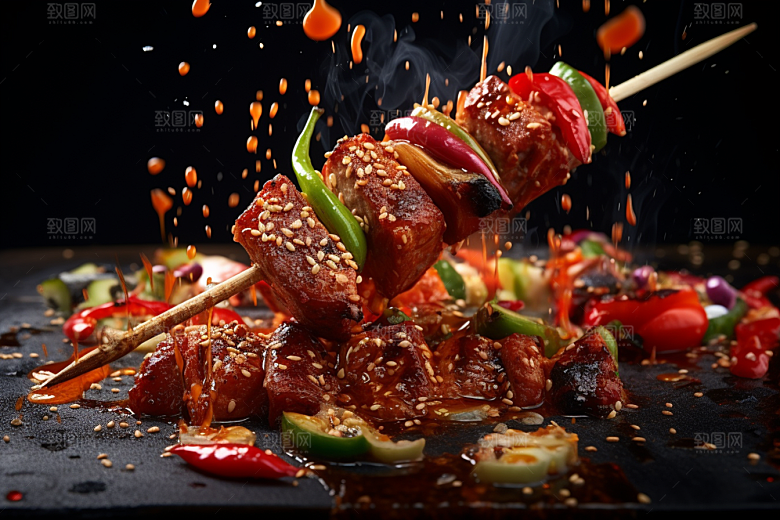 BBQ烧烤广告肉类摄影图