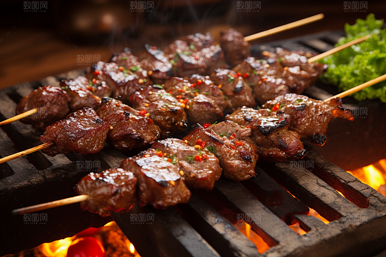 BBQ烧烤火辣聚会摄影图