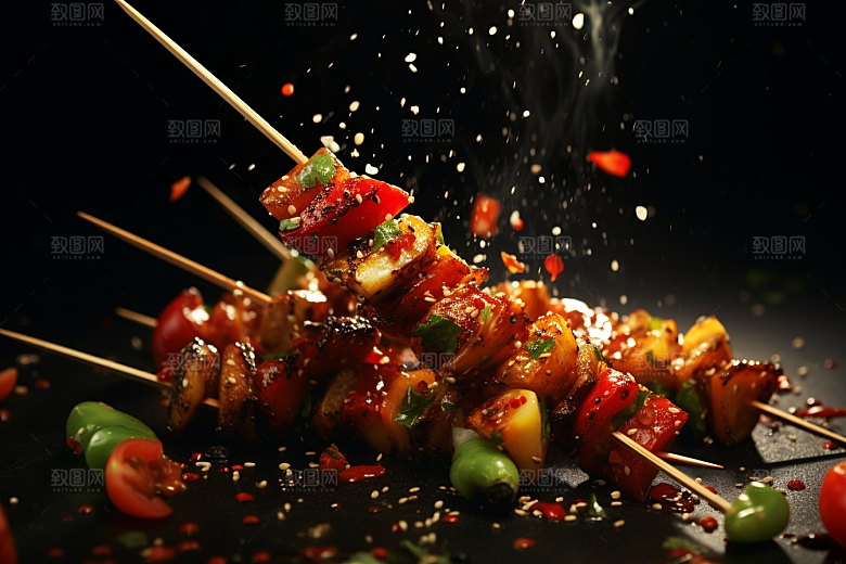 BBQ烧烤高清肉类摄影图