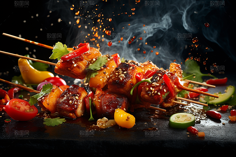 BBQ烧烤火辣高清摄影图