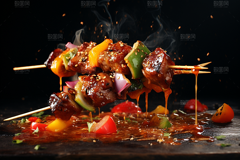 BBQ烧烤美食广告摄影图