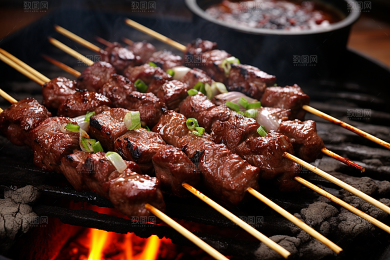 BBQ烧烤肉类美味摄影图