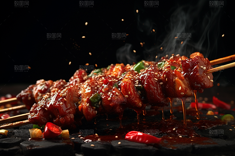 BBQ烧烤广告火热摄影图