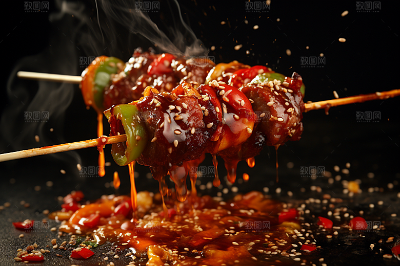 BBQ烧烤美食美味摄影图