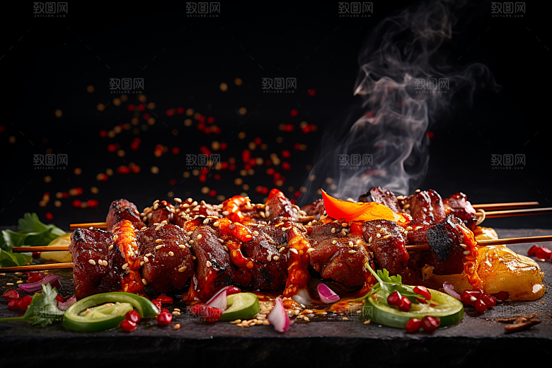 BBQ烧烤火热聚会摄影图