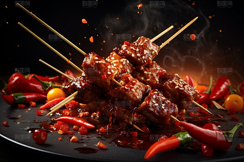 BBQ烧烤火热广告摄影图