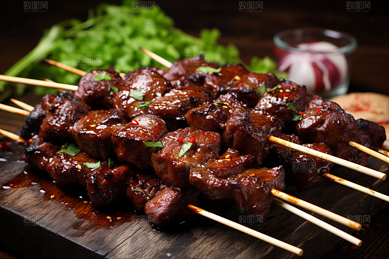 BBQ烧烤火辣美食摄影图