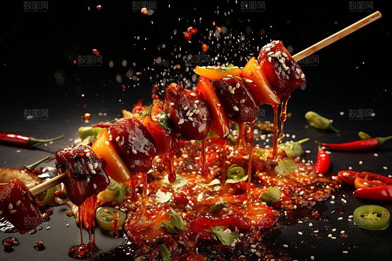 BBQ烧烤高清火辣摄影图
