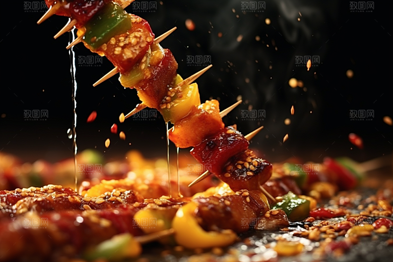 BBQ烧烤聚会美味摄影图