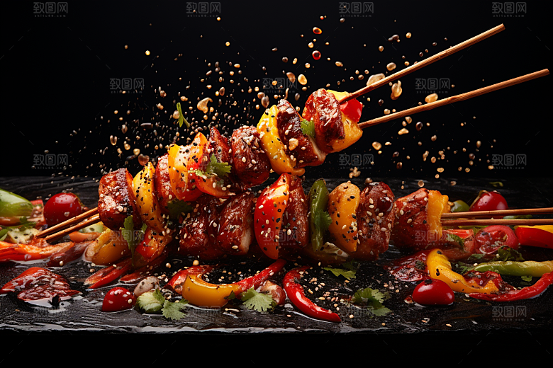 BBQ烧烤肉类高清摄影图