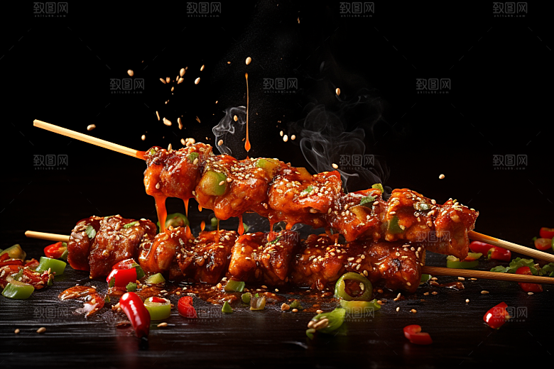 BBQ烧烤肉类肉食摄影图