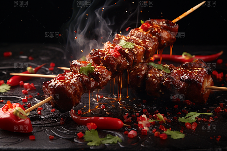 BBQ烧烤火热高清摄影图