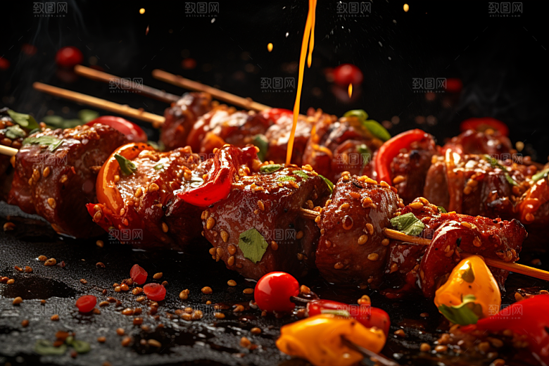 BBQ烧烤广告肉食摄影图