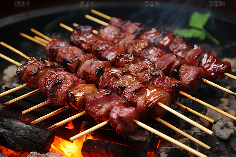 BBQ烧烤聚餐美味摄影图