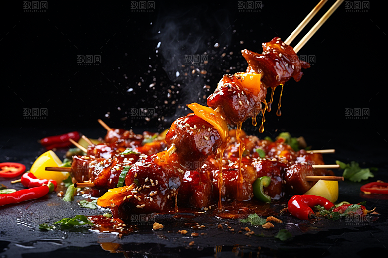 BBQ烧烤广告肉类摄影图