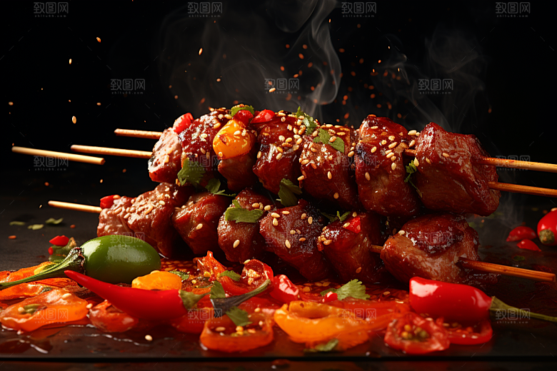 BBQ烧烤美味美食摄影图
