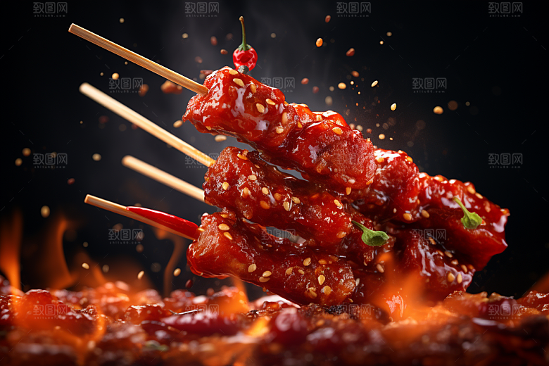 BBQ烧烤肉类广告摄影图