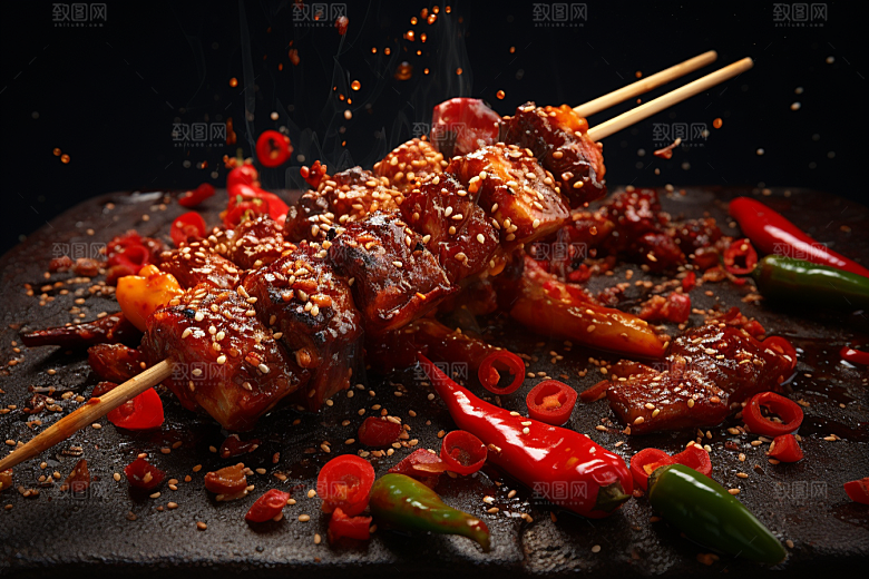 BBQ烧烤聚餐广告摄影图