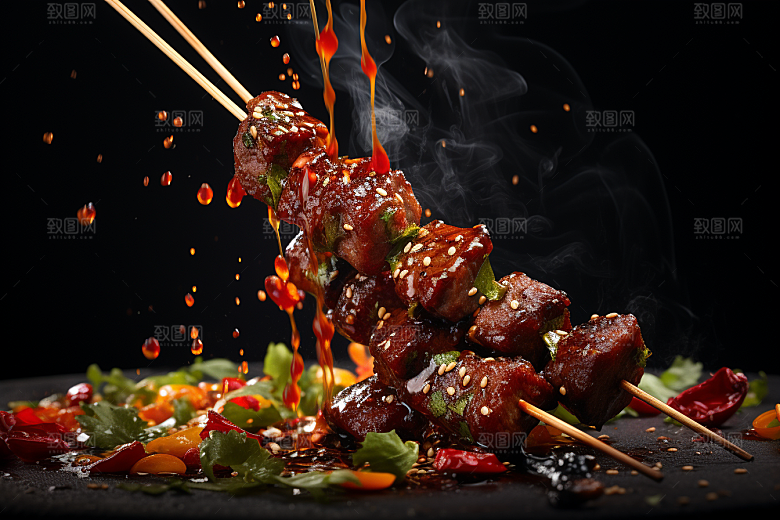 BBQ烧烤肉类高清摄影图