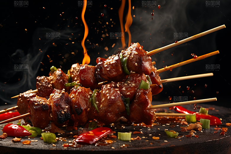 BBQ烧烤聚会聚餐摄影图