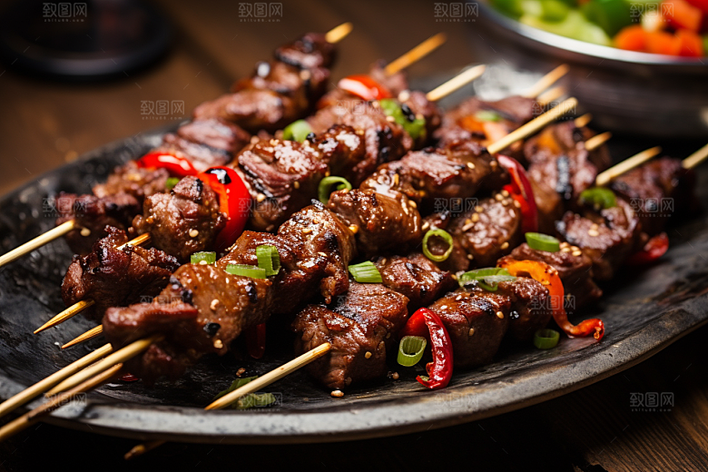 BBQ烧烤肉食聚会摄影图