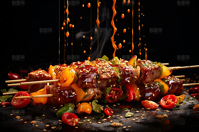 BBQ烧烤肉类聚会摄影图