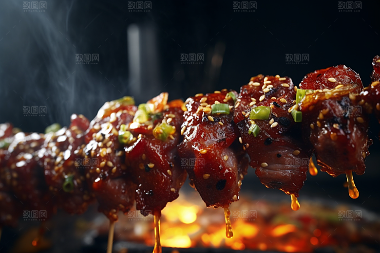 BBQ烧烤肉食广告摄影图