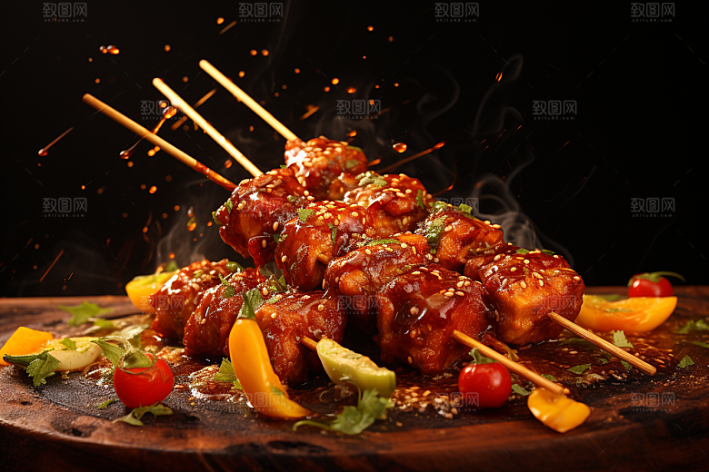 BBQ烧烤高清聚餐摄影图