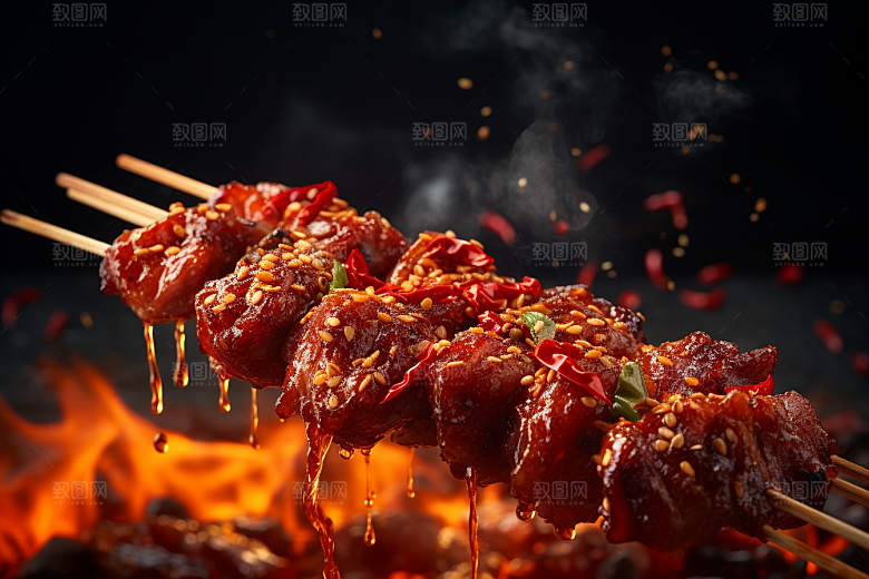 BBQ烧烤美味肉食摄影图