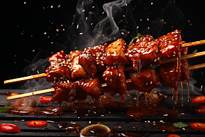 BBQ烧烤聚会肉食摄影图
