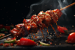 BBQ烧烤肉类聚会摄影图