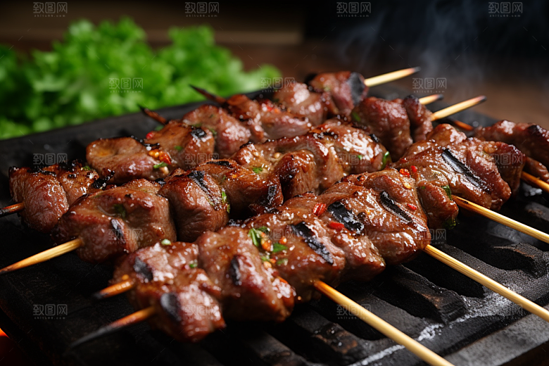 BBQ烧烤广告肉食摄影图