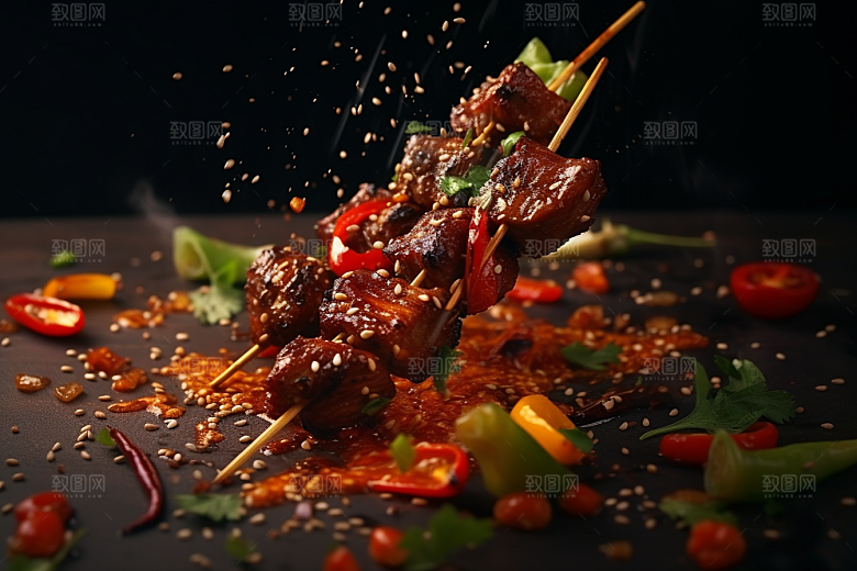 BBQ烧烤高清火热摄影图