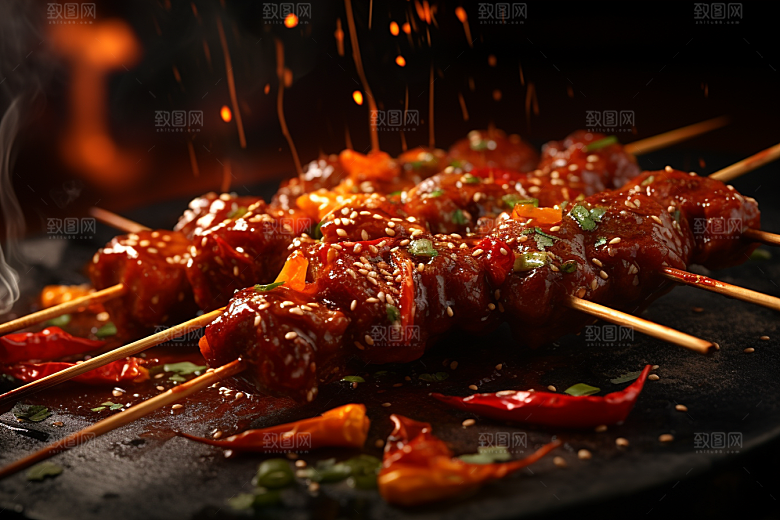 BBQ烧烤聚餐广告摄影图
