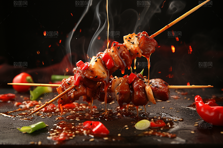 BBQ烧烤美食广告摄影图