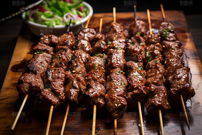 BBQ烧烤火热肉类摄影图