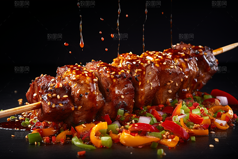 BBQ烧烤广告烤串摄影图