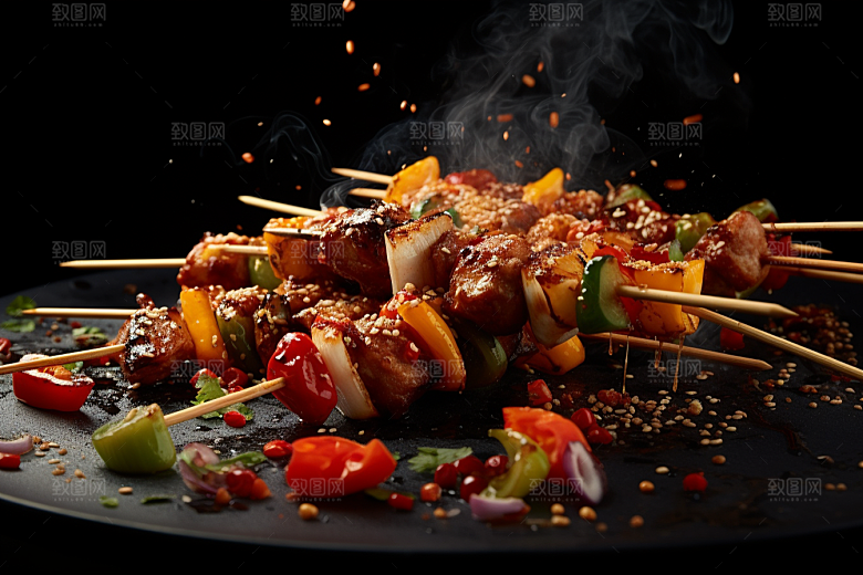 BBQ烧烤聚会聚餐摄影图
