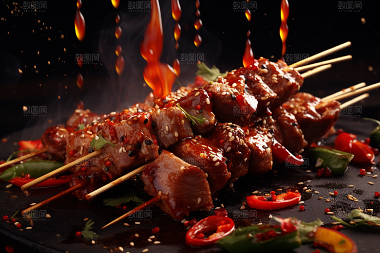 BBQ烧烤广告火辣摄影图