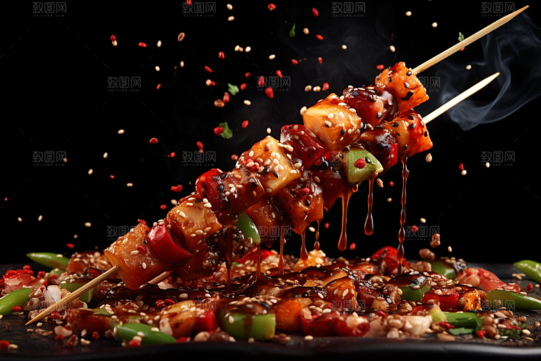 BBQ烧烤广告聚餐摄影图