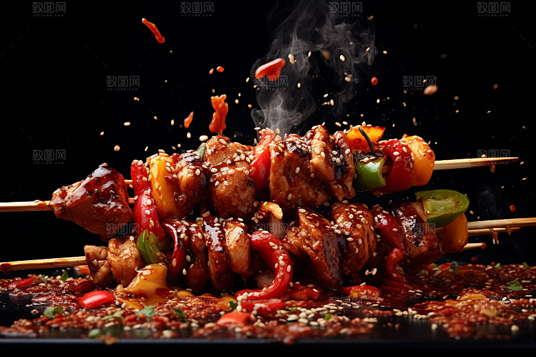 BBQ烧烤肉类高清摄影图