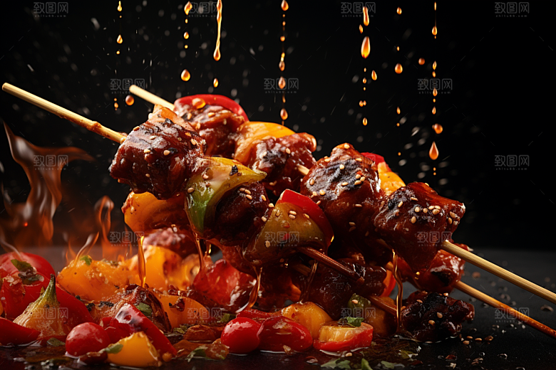 BBQ烧烤聚餐高清摄影图