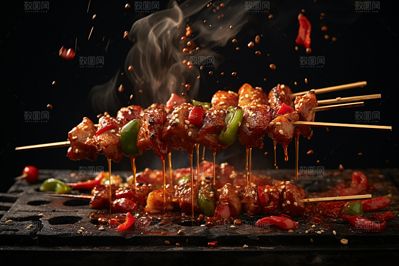 BBQ烧烤火辣广告摄影图