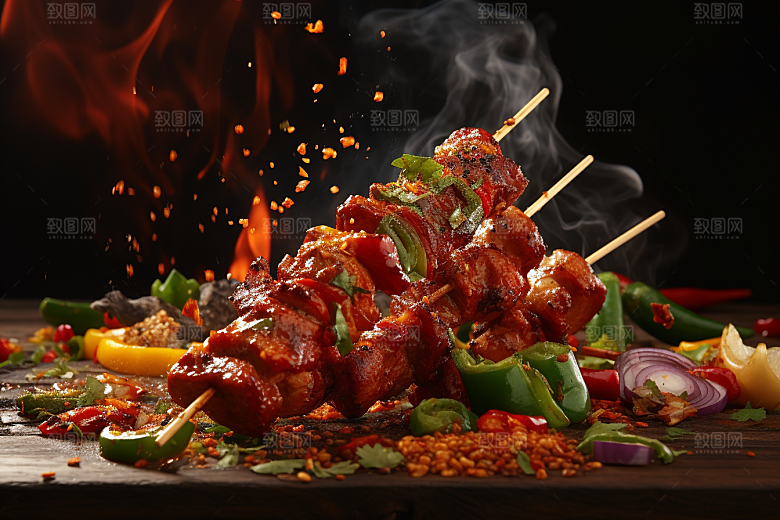 BBQ烧烤聚会美味摄影图